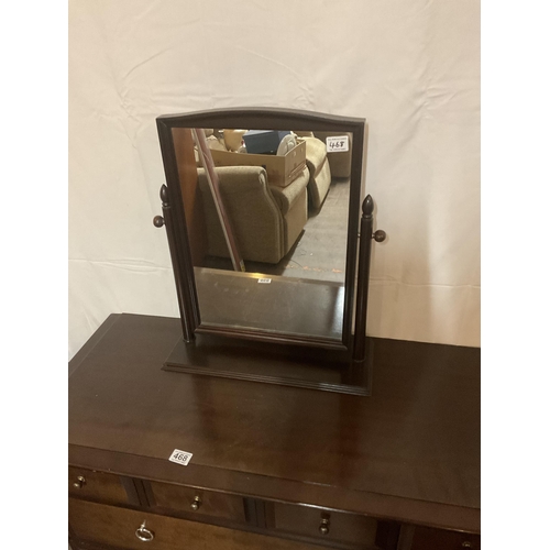 468 - STAG MAHOGANY 6 DRAWER BEDROOM CHEST AND FREE STANDING MIRROR
L 42