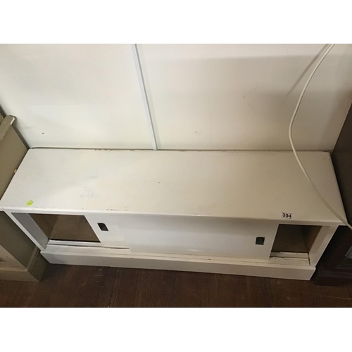 394 - WHITE PAINTED SLIDING DOOR LOW CABINET
L 48