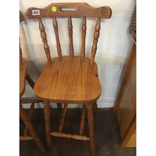 404 - PAIR OF PINE KITCHEN STOOLS A/F