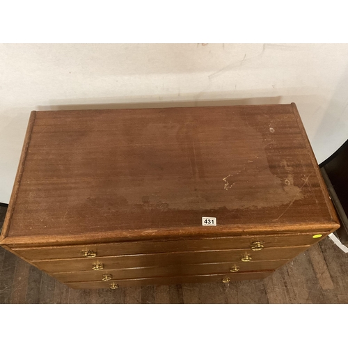 431 - 4 DRAWER VINTAGE BEDROOM CHEST
W 36