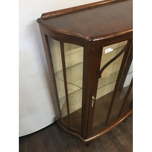 409 - VINTAGE WALNUT VENEERED DISPLAY CABINET
L 30