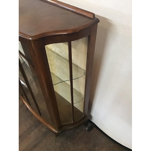 409 - VINTAGE WALNUT VENEERED DISPLAY CABINET
L 30