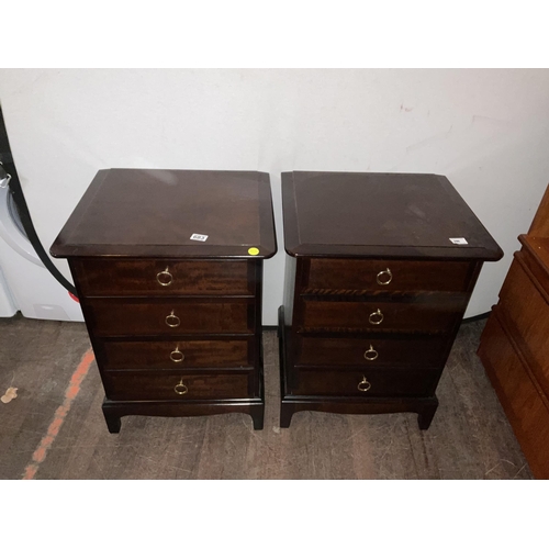 683 - PAIR OF STAG 4 DRAWER MAHOGANY BEDSIDE CHESTS
W 21