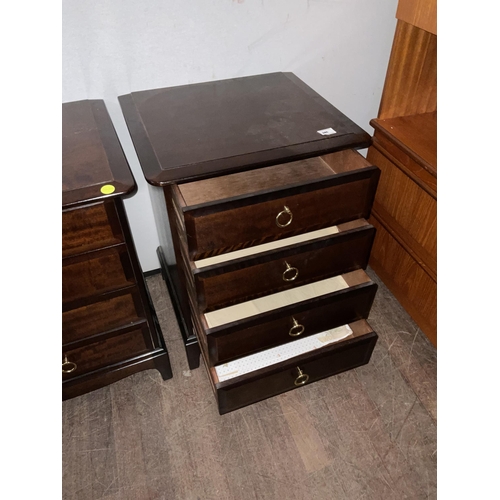 683 - PAIR OF STAG 4 DRAWER MAHOGANY BEDSIDE CHESTS
W 21