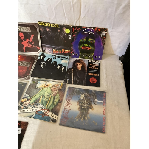 214 - QTY OF VINTAGE SINGLES WHITESNAKE, IRON MAIDEN, BON JOVI ETC