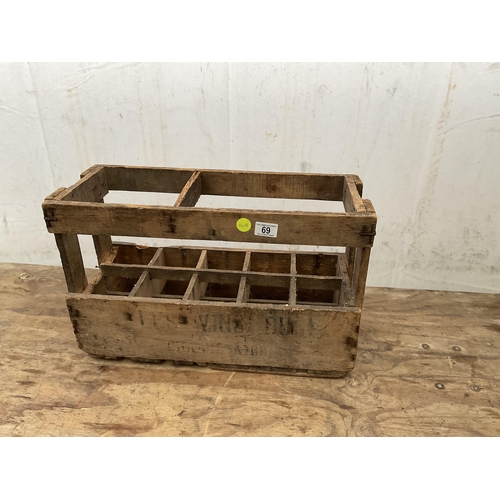 69 - WOODEN ADVERTISING CRATE