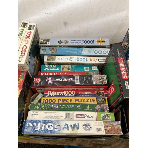 76 - 3 BOXES OF JIGSAWS