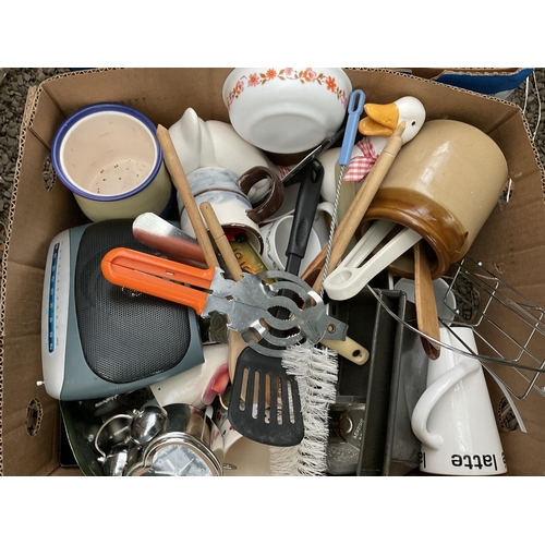 83 - 9 BOXES OF CHINA AND GLASSWARE ETC