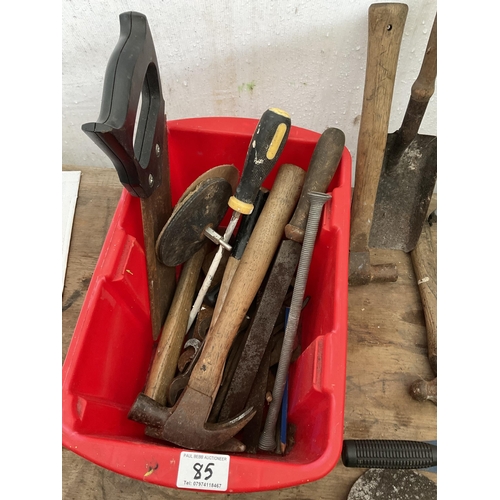 85 - 2 CRATES OF HARDWARE TO INCLUDE BRUMMOCK, FOOT PUMP, PLANE ETC