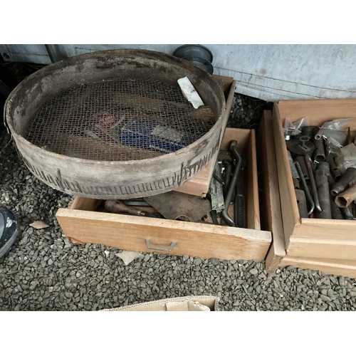 92 - LARGE QTY OF TOOLS TO INCLUDE TOOL BOXES, FOOT PUMP SPANNERS ETC