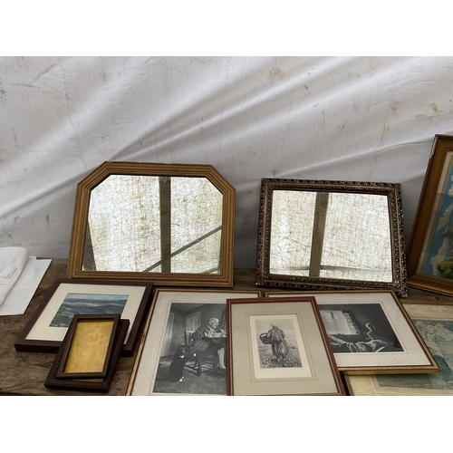 100 - QTY OF PICTURES AND MIRRORS