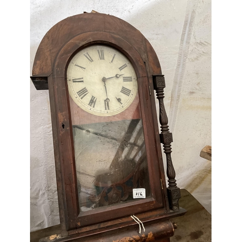 116 - 4 VINTAGE WALL CLOCKS A/F