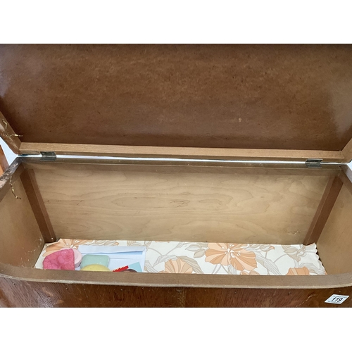 119 - TEA TROLLEY, OTTOMAN AND STOOLS ETC