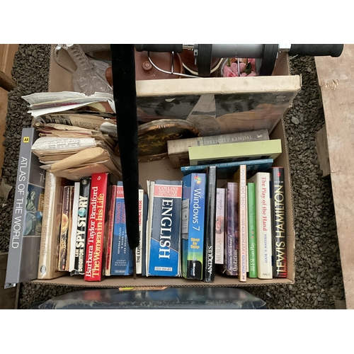 93 - 5 BOXES OF ODDS TO INCLUDE CHINA, BOOKS ETC