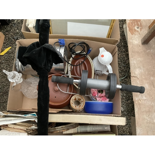 93 - 5 BOXES OF ODDS TO INCLUDE CHINA, BOOKS ETC