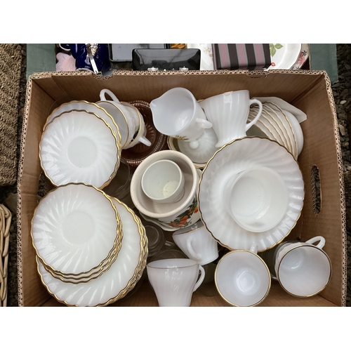99 - 4 BOXES OF CHINA CUTLERY  ETC