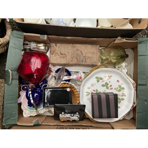 99 - 4 BOXES OF CHINA CUTLERY  ETC