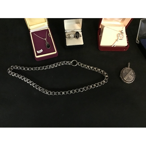 242 - ASSORTED SILVER JEWELLERY