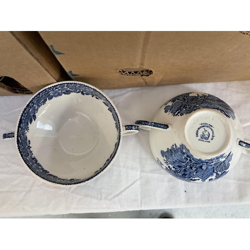 12 - 3 BOXES OF KITCHENWARE TO INCLUDE SCALES, PYREX ETC