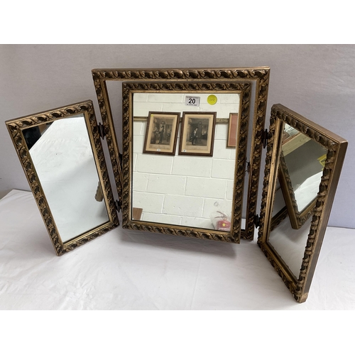 20 - TRIPLE DRESSING MIRROR - H20