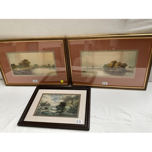 23 - PAIR OF VICTORIAN PRINTS  AND 1 OTHER