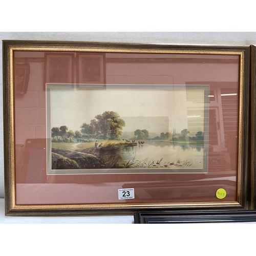 23 - PAIR OF VICTORIAN PRINTS  AND 1 OTHER