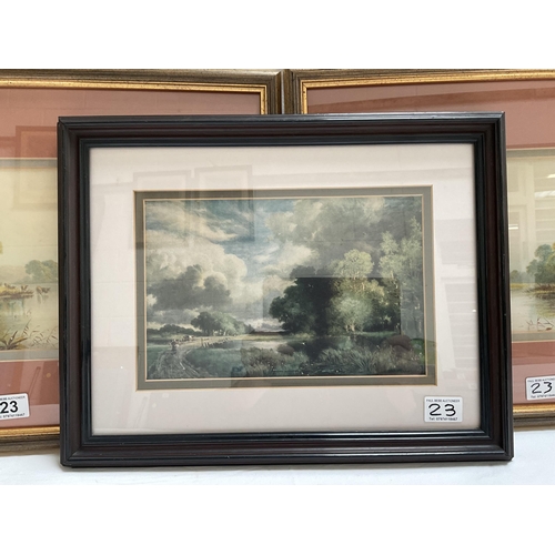 23 - PAIR OF VICTORIAN PRINTS  AND 1 OTHER