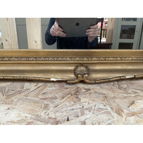 30 - LARGE DECORATIVE GILT FRAMED WALL MIRROR A/F - 51