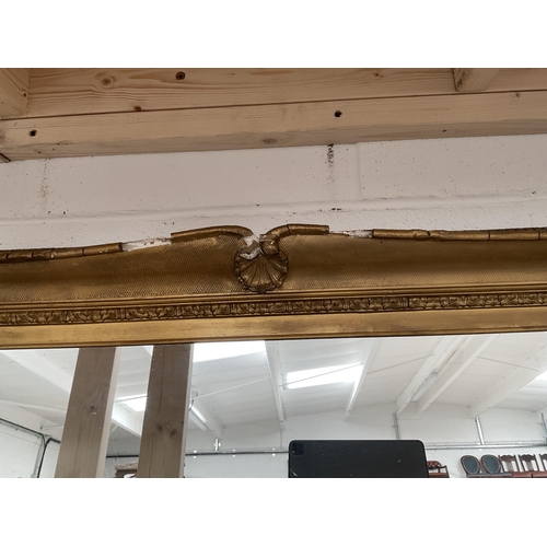 30 - LARGE DECORATIVE GILT FRAMED WALL MIRROR A/F - 51