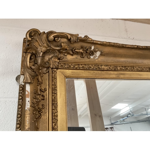 30 - LARGE DECORATIVE GILT FRAMED WALL MIRROR A/F - 51