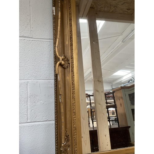 30 - LARGE DECORATIVE GILT FRAMED WALL MIRROR A/F - 51