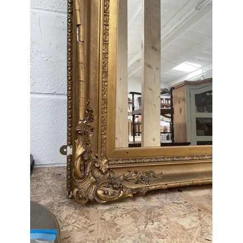 30 - LARGE DECORATIVE GILT FRAMED WALL MIRROR A/F - 51