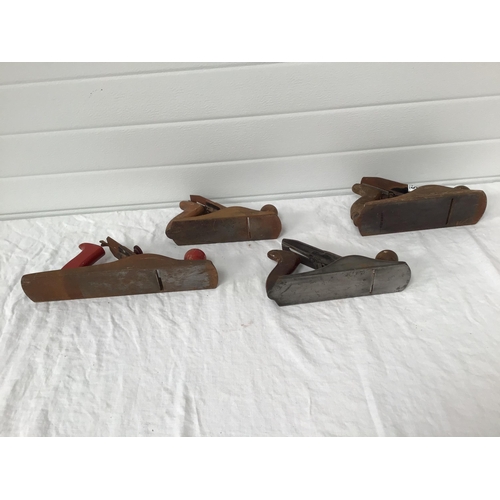 53 - 4 VINTAGE WOOD PLANES TO INCLUDE 2 STANLEY EXAMPLES