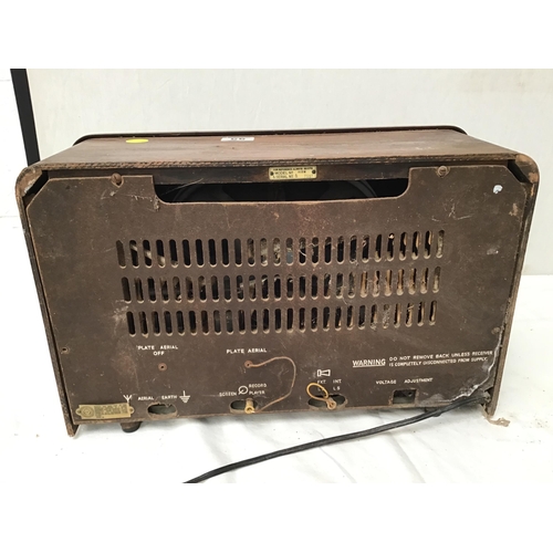 55 - VINTAGE BAKERLITE FRONTED RADIO