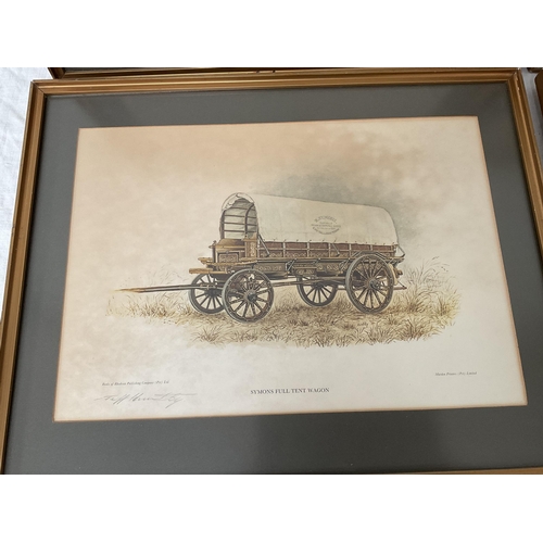 81 - SET OF 6 MATCHING WAGON PICTURES - 19