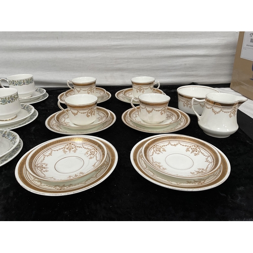 86 - PARAGON TEA SET AND A VICTORIAN CHINA TEA SET