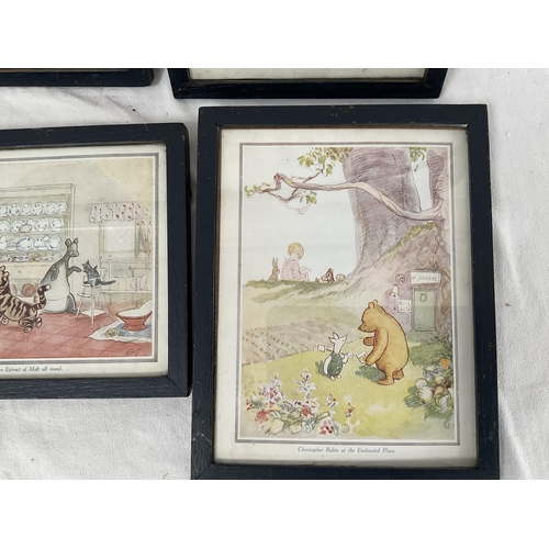 91 - 4 VINTAGE FRAMED WINNIE THE POOH SCENE PICTURES 8