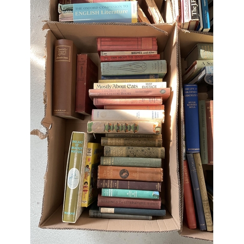 96 - 4 BOXES OF BOOKS TO INCLUDE BEATRIX POTTER, ENID BLYTON ETC