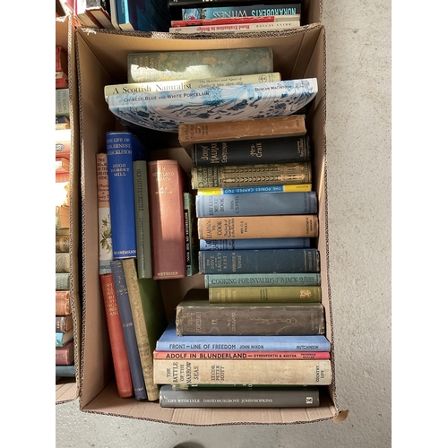 96 - 4 BOXES OF BOOKS TO INCLUDE BEATRIX POTTER, ENID BLYTON ETC