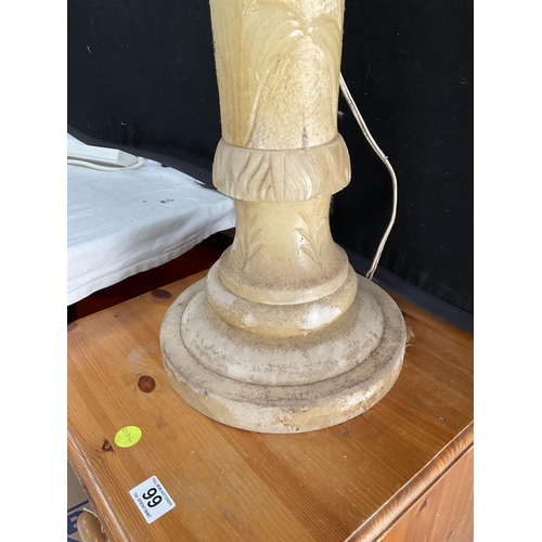 98 - FRENCH MARBLE CARVED PEDESTAL C/W VASE
HEIGHT INC VASE IS 48