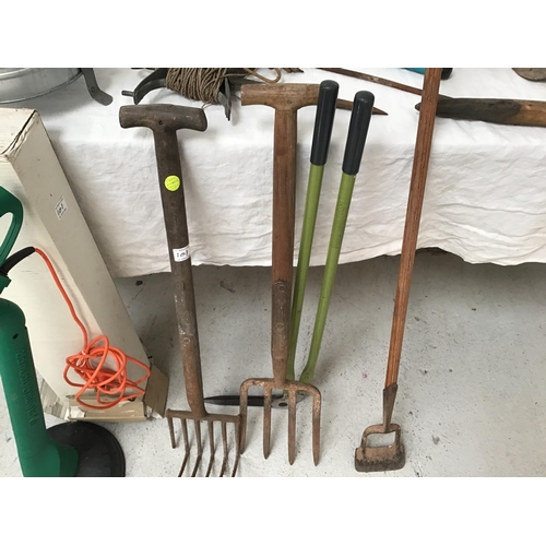 101 - QTY OF GARDEN TOOLS, ELECTRIC STRIMMER, INCINERATOR