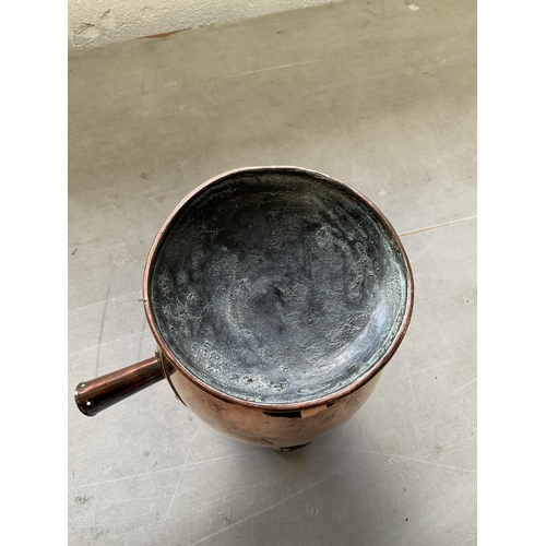 39 - GEORGIAN COPPER CHOCOLATE JUG - NO HANDLE - H 9