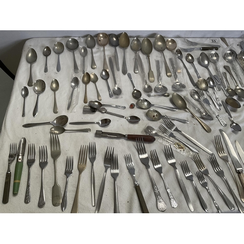 33 - BOX OF VINTAGE CUTLERY