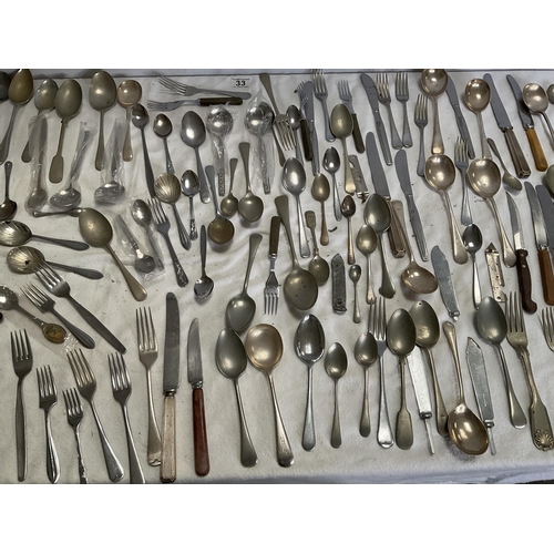 33 - BOX OF VINTAGE CUTLERY