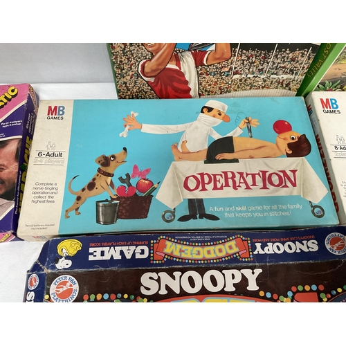 42 - BOX OF VINTAGE GAMES TO INCLUDE OPERATION, DONKEY KONG ETC