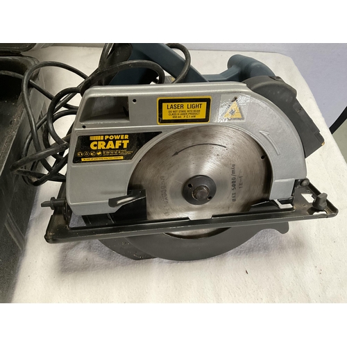 47 - POWER CRAFT ELECTRIC CIRCULAR SAW WITH LASER