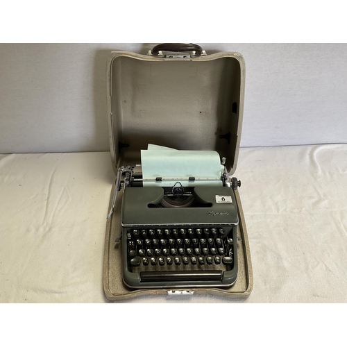 8 - VINTAGE OLYMPIA CASED TYPEWRITER