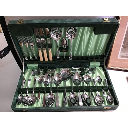 58 - CASED CANTEEN OF CUTLERY - NOT COMPLETE