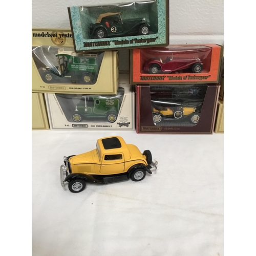 59 - 9 COLLECTABLE YESTERYEAR BOXED CARS AND MATCHBOX