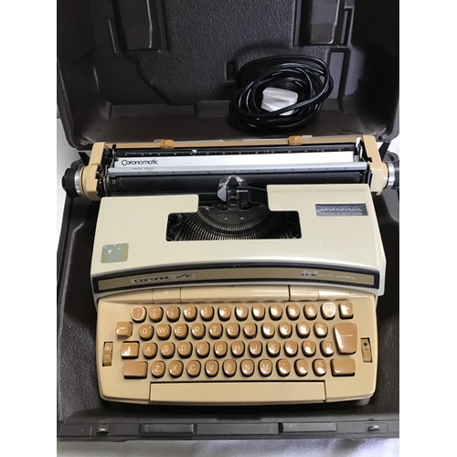 73 - ** LOT WITHDRAWN**FAILED TEST - VINTAGE CORONET SUPER 12 ELECTRIC TYPEWRITER IN ORIGINAL CASE